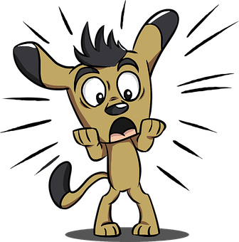 Surprised Cartoon Dog PNG Image