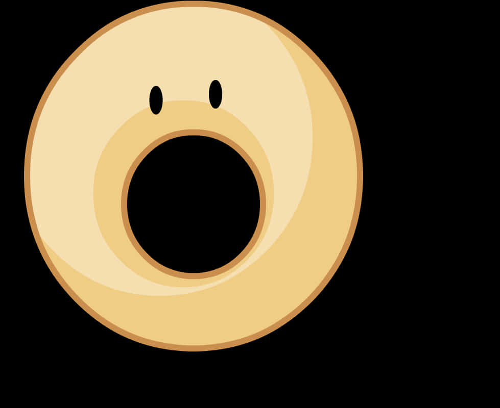 Surprised Cartoon Donut PNG Image