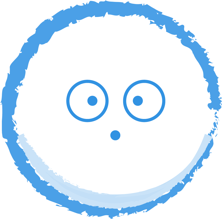 Surprised Cartoon Face Graphic PNG Image