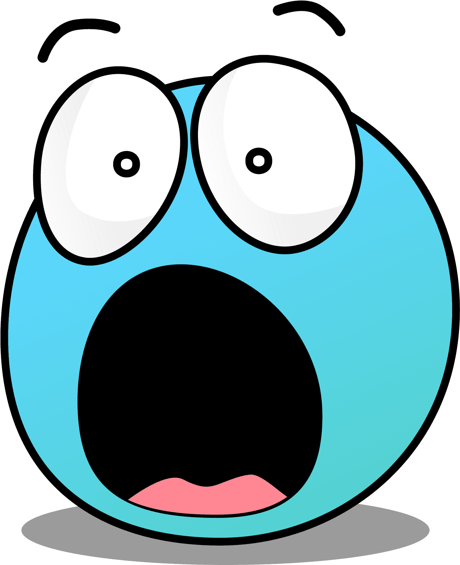 Surprised Cartoon Face PNG Image