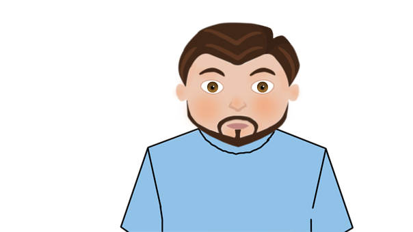 Surprised Cartoon Man PNG Image