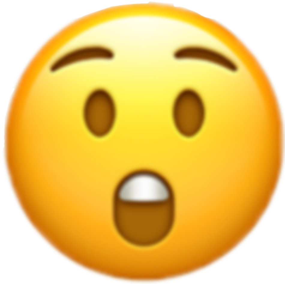 Surprised Face Emoji PNG Image