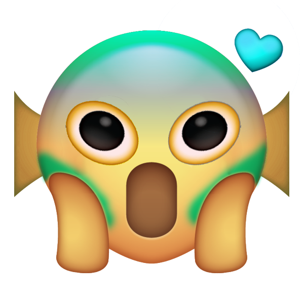 Surprised Fish Emojiwith Heart PNG Image