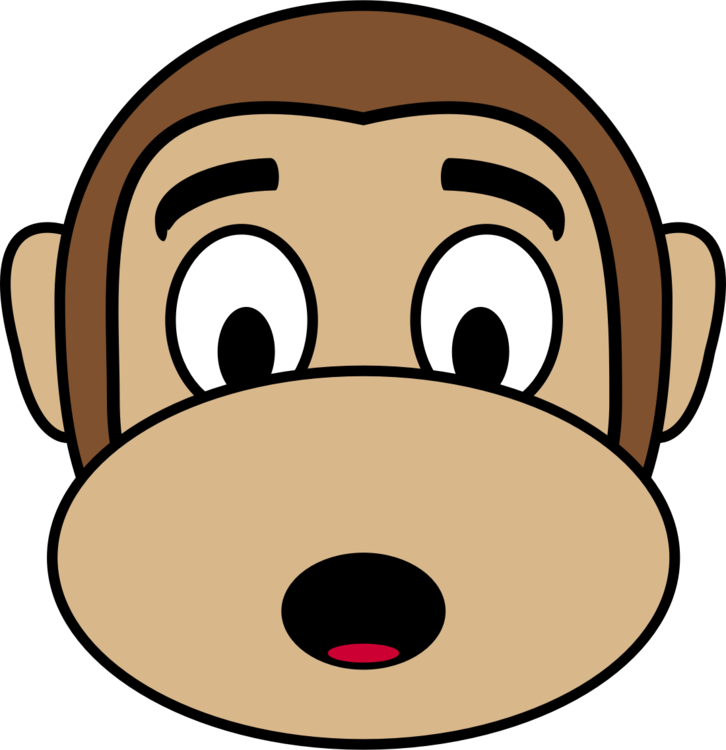 Surprised Monkey Cartoon PNG Image