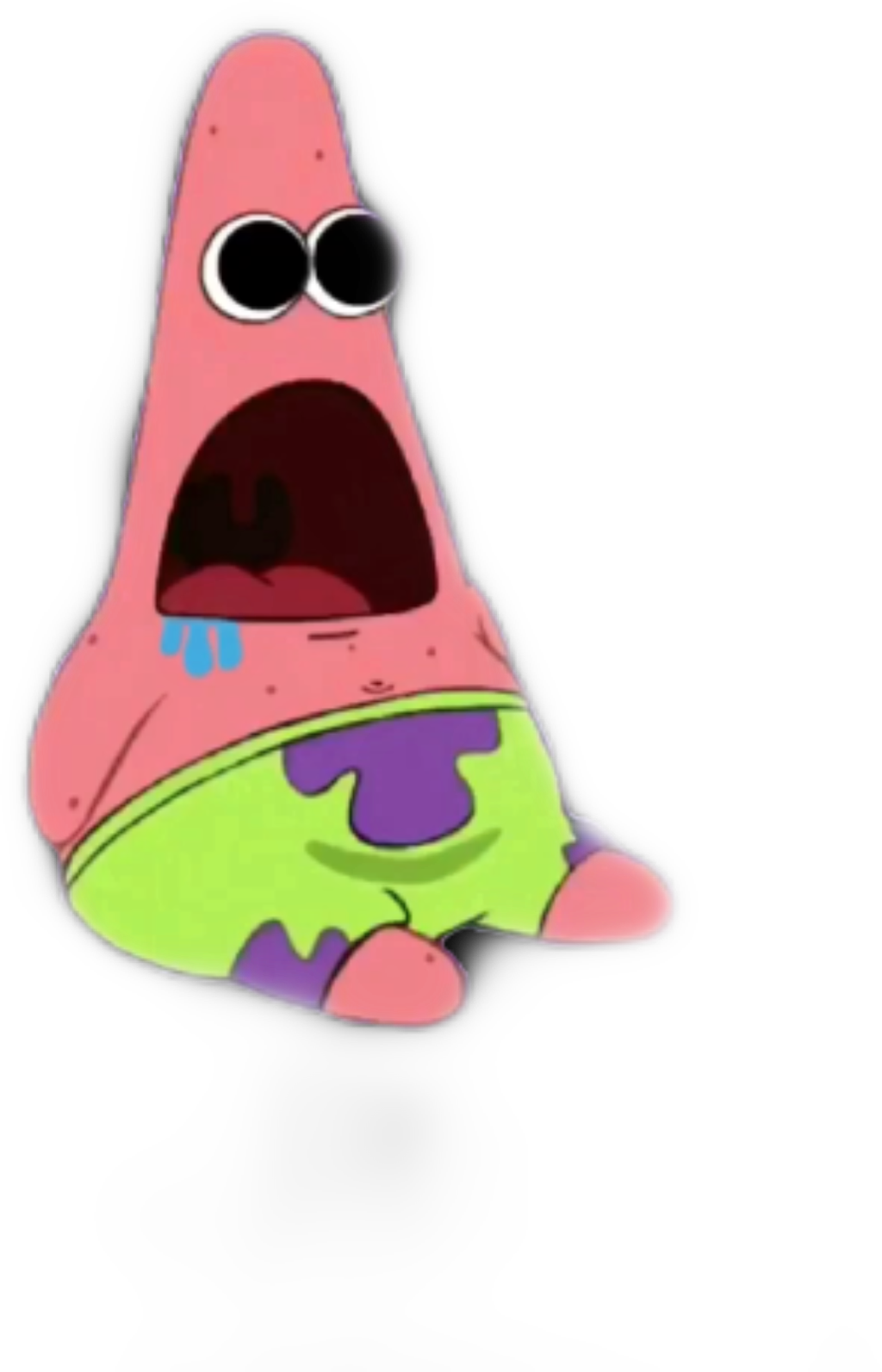 Surprised Patrick Star Cartoon PNG Image