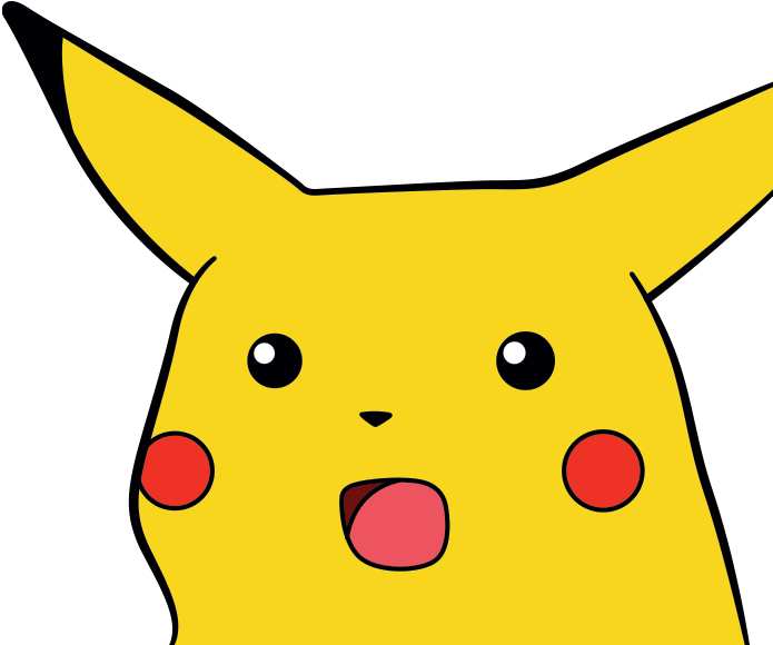 Surprised Pikachu Meme PNG Image