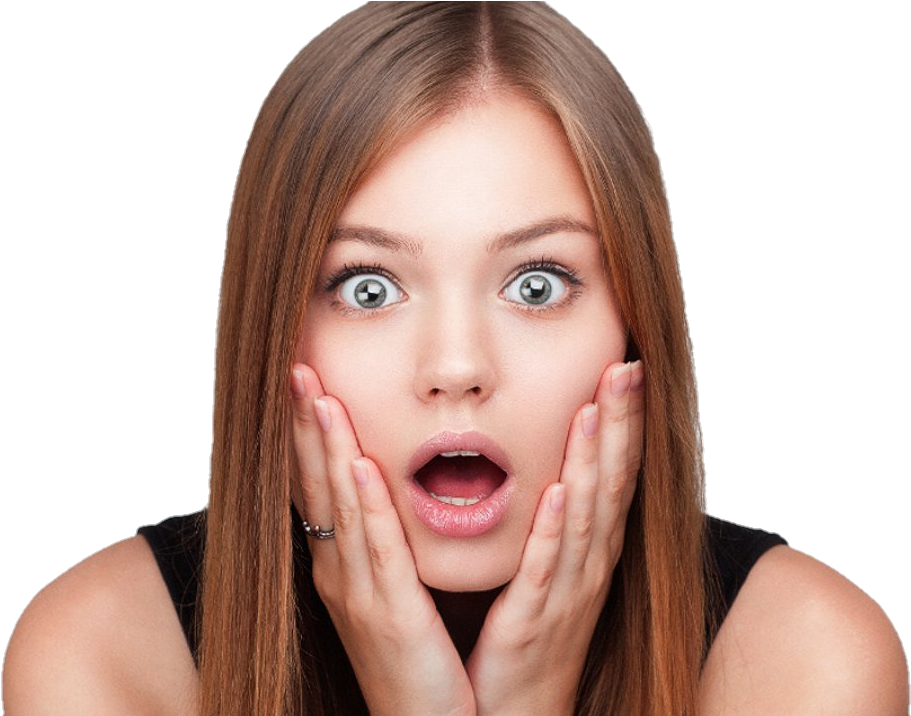 Surprised Woman Expression PNG Image