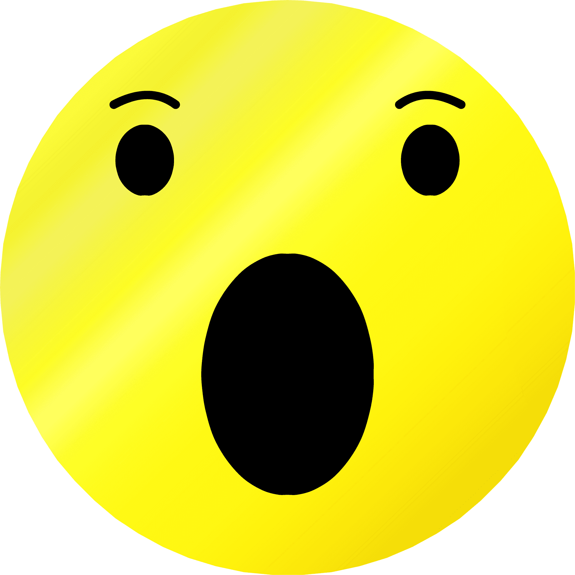 Surprised Yellow Emoji PNG Image