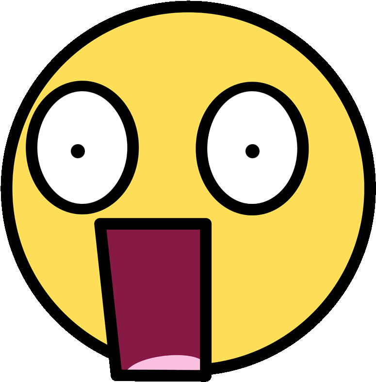 Surprised Yellow Emoji PNG Image