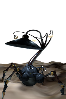 Surreal Alien Robot Spider PNG Image