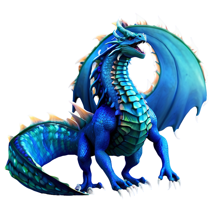 Surreal Blue Dragon Png Dqt47 PNG Image