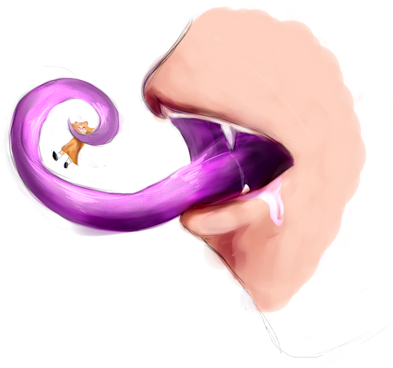 Surreal Tongue Whirl Artwork PNG Image