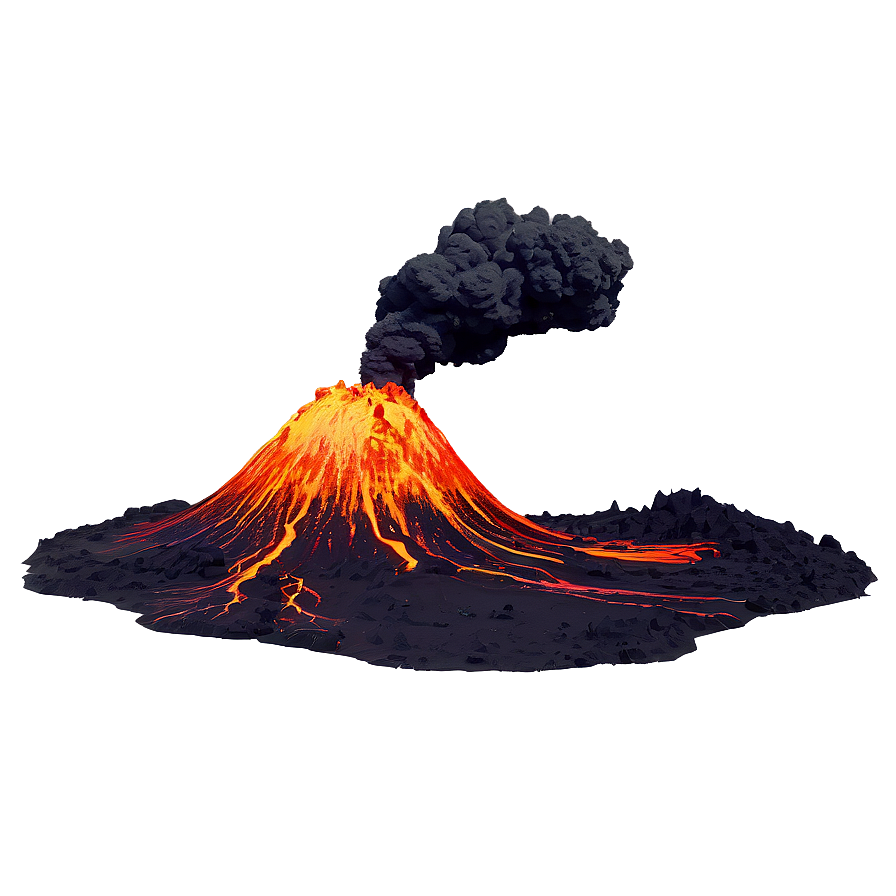 Surreal Volcano Scene Png 05232024 PNG Image