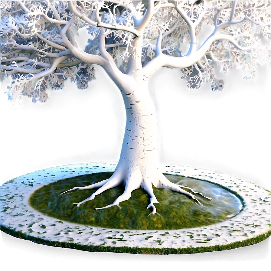 Surreal White Tree Art Png 06252024 PNG Image