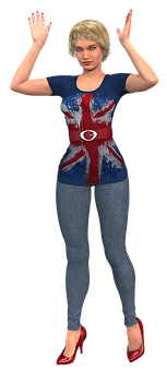 Surrender Pose3 D Character PNG Image