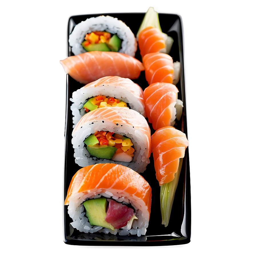 Sushi On Ceramic Plate Png 05212024 PNG Image