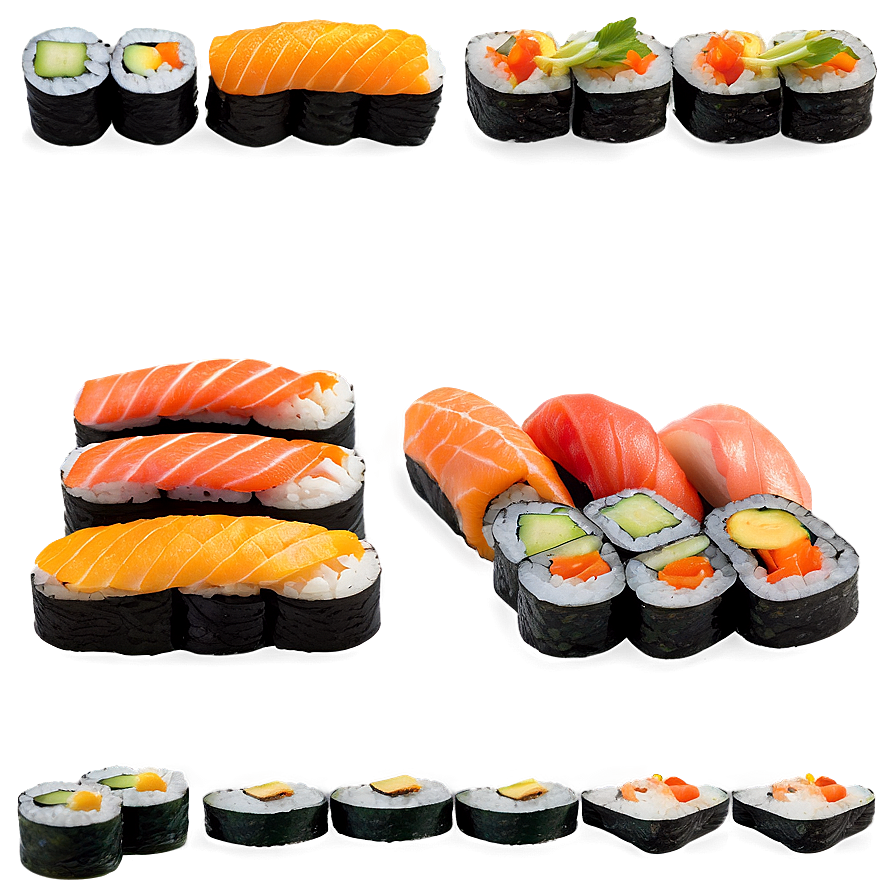 Sushi Roll Varieties Png Syi10 PNG Image