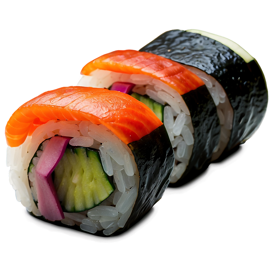 Sushi With Pickled Radish Png Unq30 PNG Image