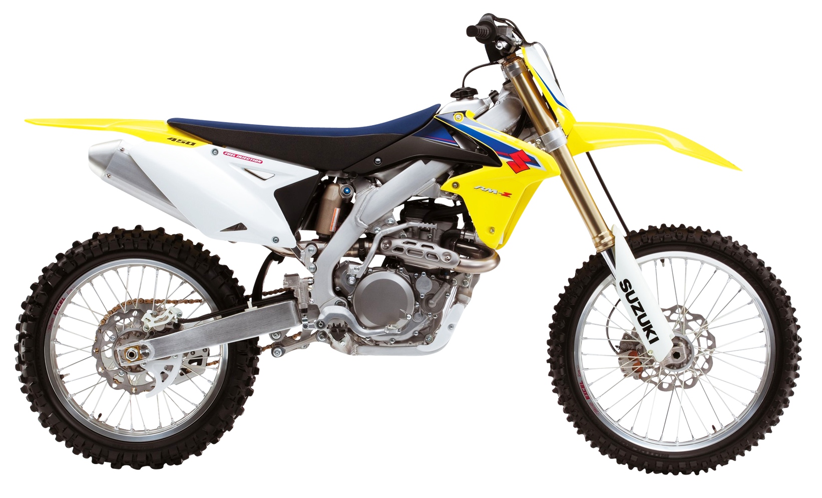 Suzuki Motocross Bike Isolated PNG Image