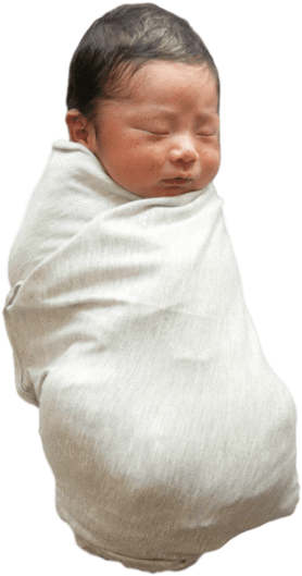 Swaddled Newborn Sleeping Peacefully PNG Image