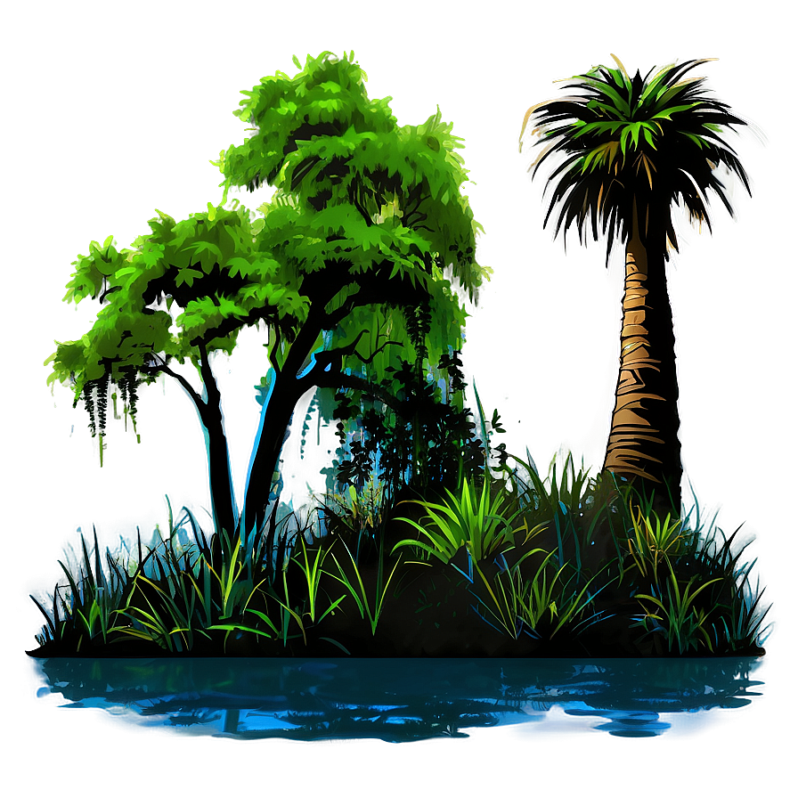 Swamp Tree Silhouettes Png 2 PNG Image