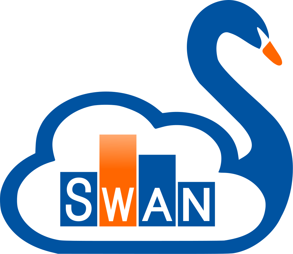 Swan Cloud Logo Design PNG Image