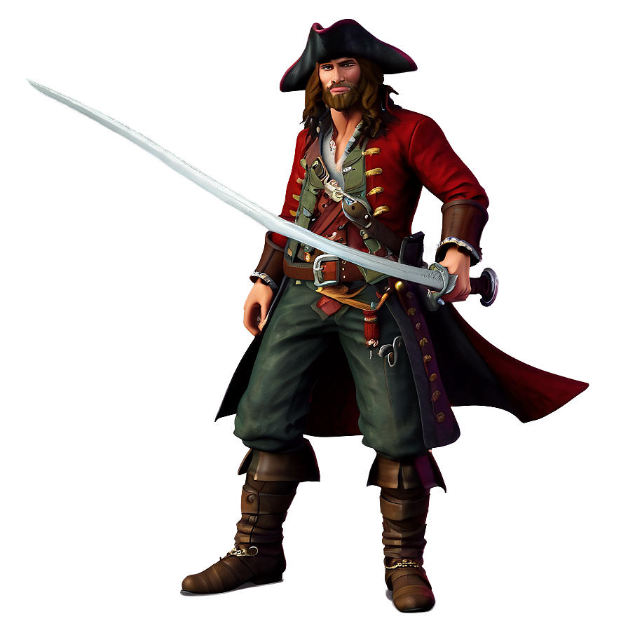 Swashbuckling Rogue Pirate Png Whe97 PNG Image