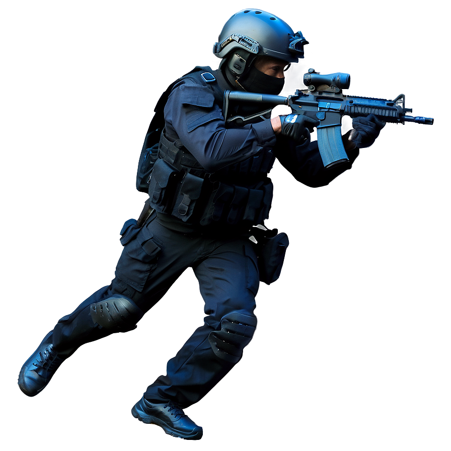 Swat Close Quarters Combat Png Kar34 PNG Image