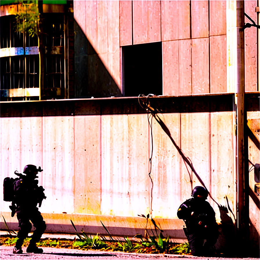 Swat Team Clearing Building Png 5 PNG Image