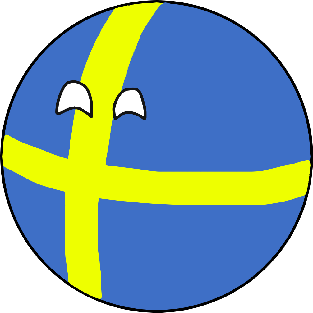 Sweden Flag Circle Character Illustration PNG Image