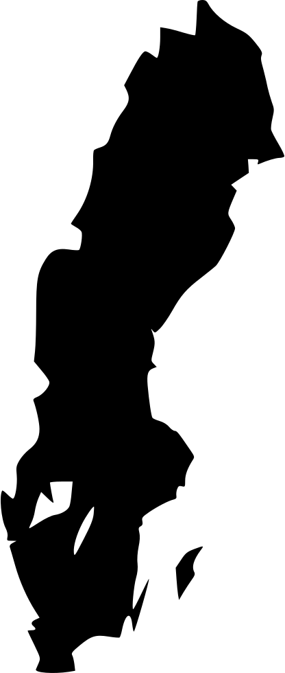 Sweden Map Silhouette PNG Image