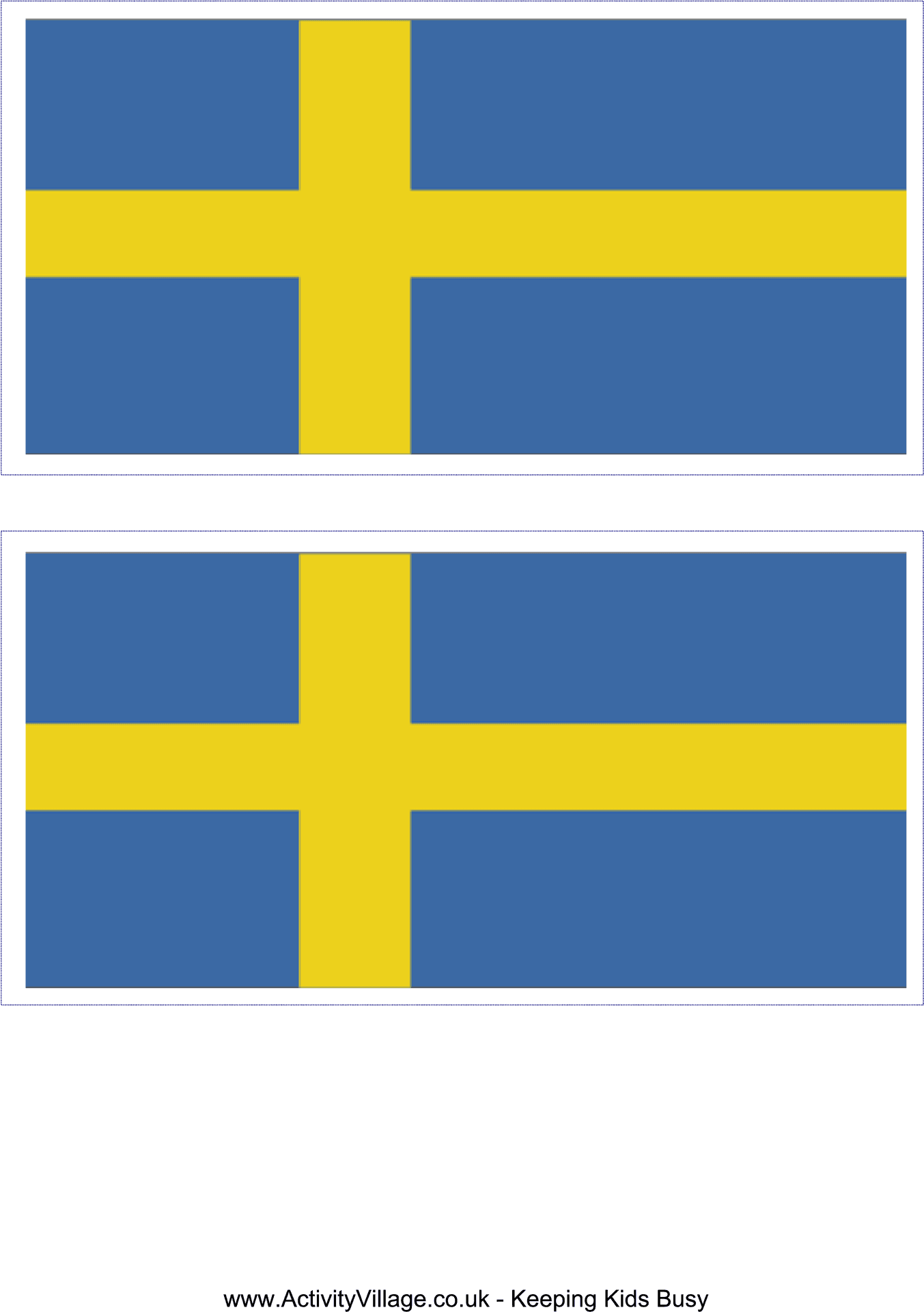 Swedish Flag Printables PNG Image