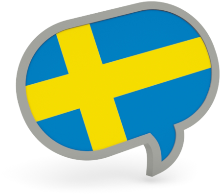 Swedish Flag Speech Bubble PNG Image