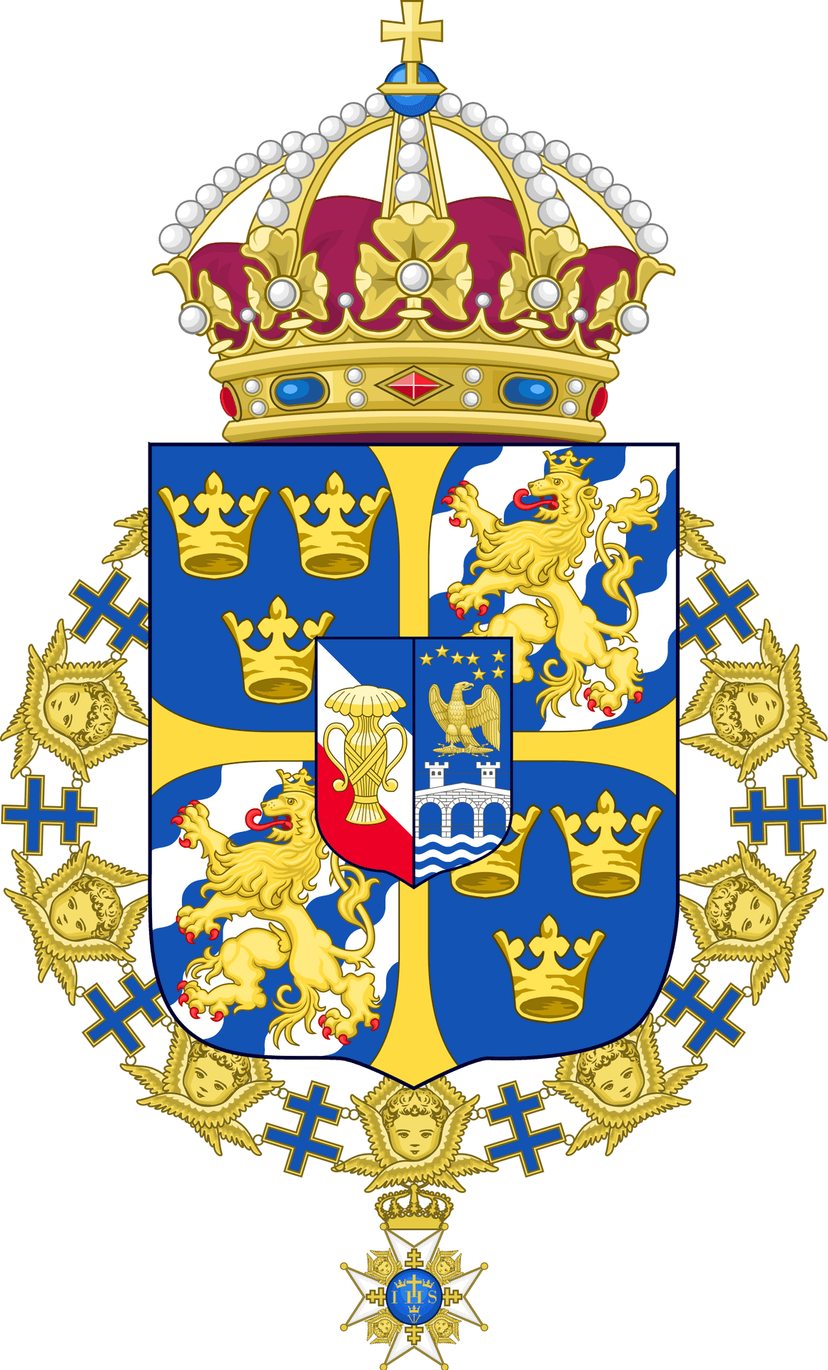 Swedish_ Royal_ Coat_of_ Arms PNG Image