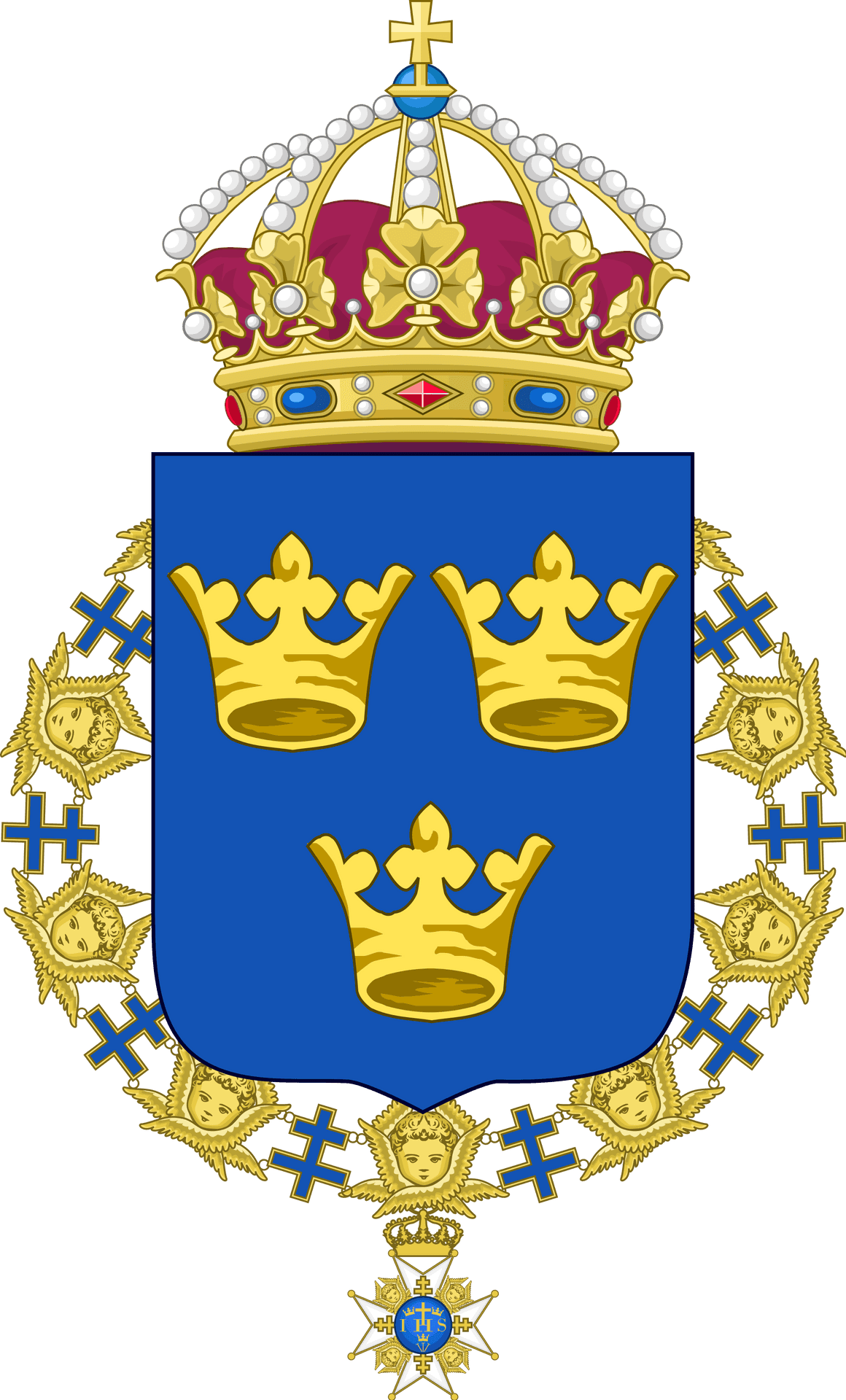 Swedish_ Royal_ Coat_of_ Arms PNG Image