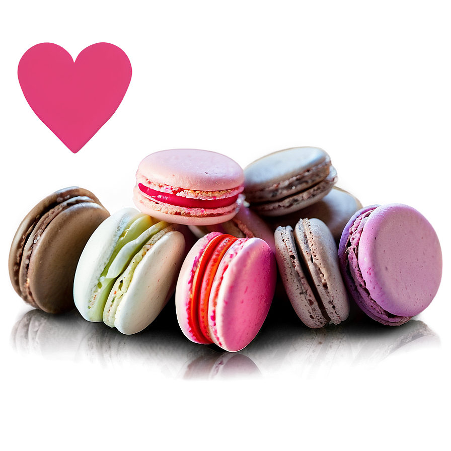 Sweet Valentine's Day Macarons Png Ulq85 PNG Image