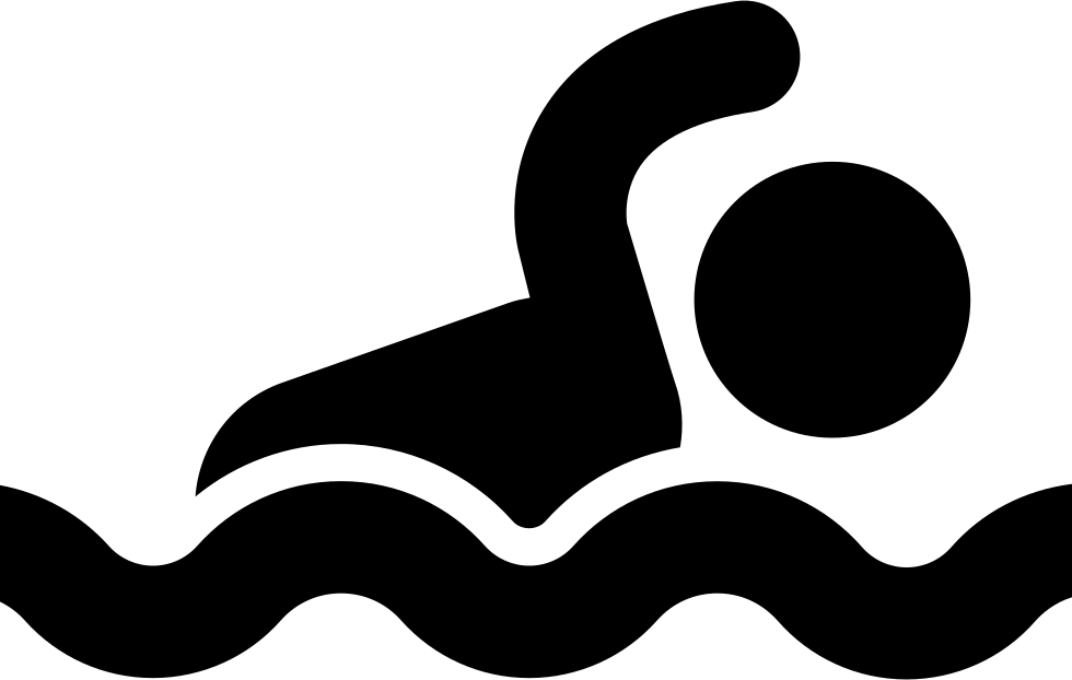 Swimmer Silhouette Graphic PNG Image