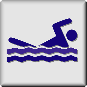 Swimmer Silhouette Icon PNG Image