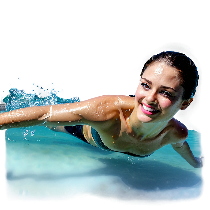 Swimming In Crystal Clear Water Png Lyo PNG Image