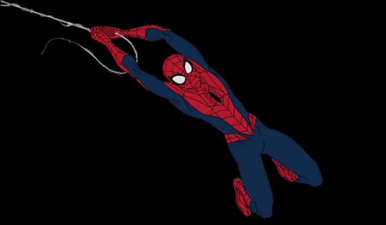 Swinging Spiderman Animated PNG Image