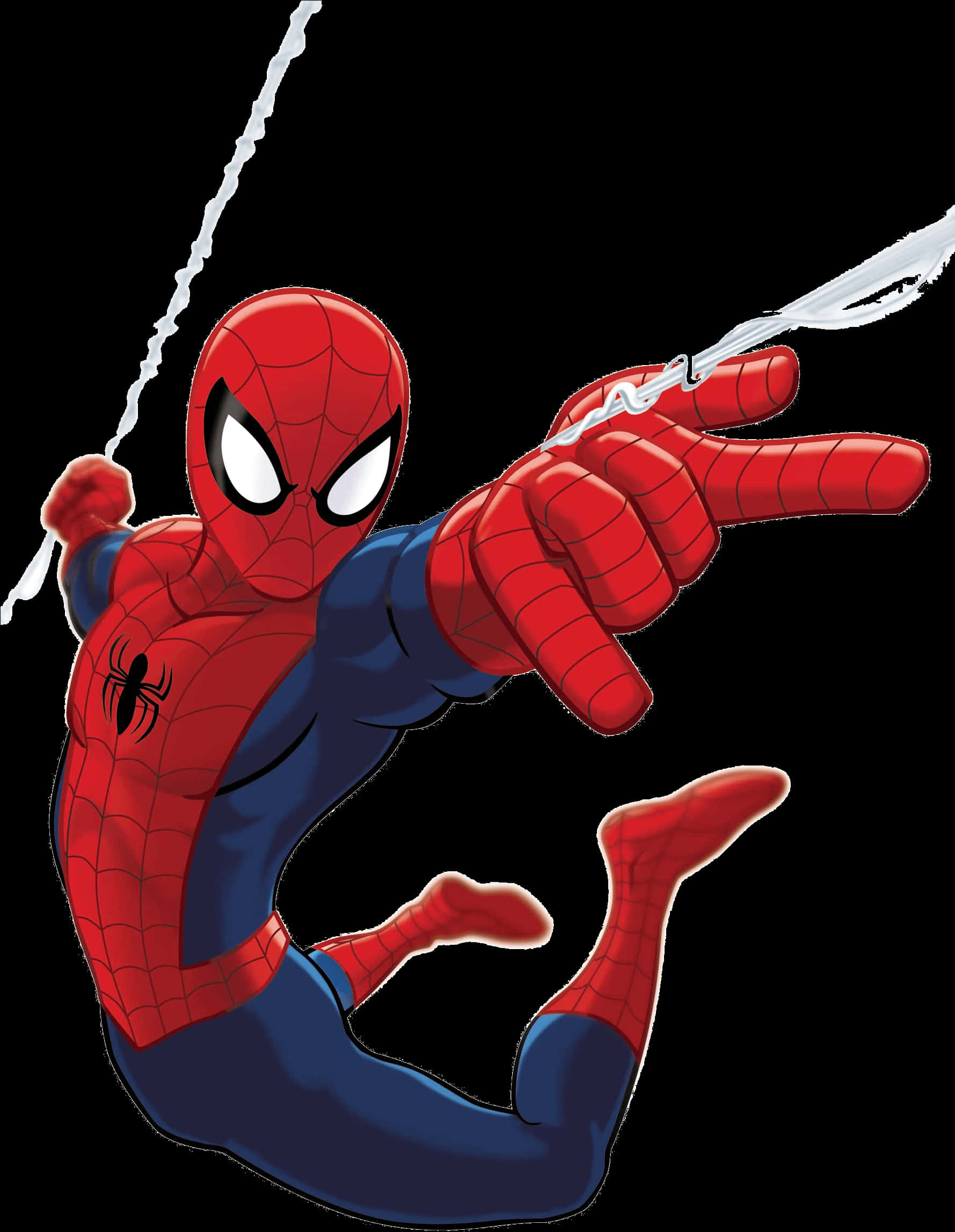 Swinging Spiderman Clipart PNG Image