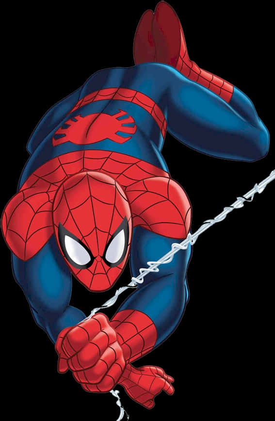 Swinging Spiderman Clipart PNG Image