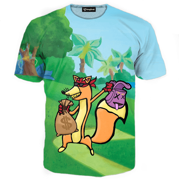 Swiper Fox Printed Tshirt PNG Image