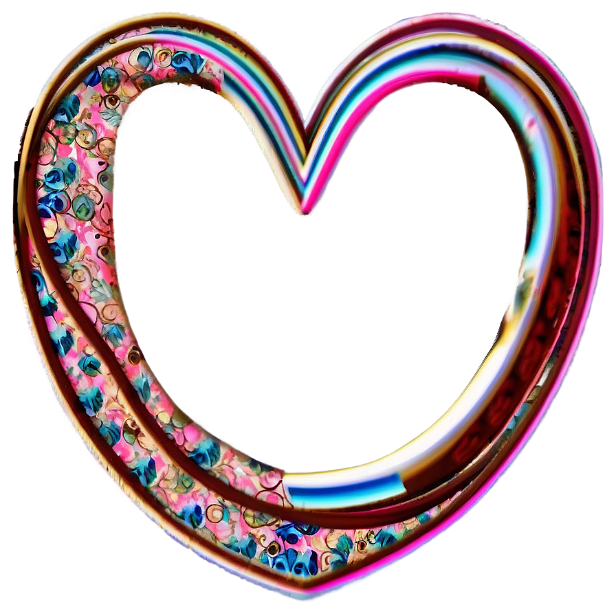 Swirl Heart Frame Png 05252024 PNG Image