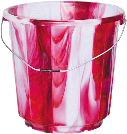 Swirl Pattern Plastic Bucket PNG Image