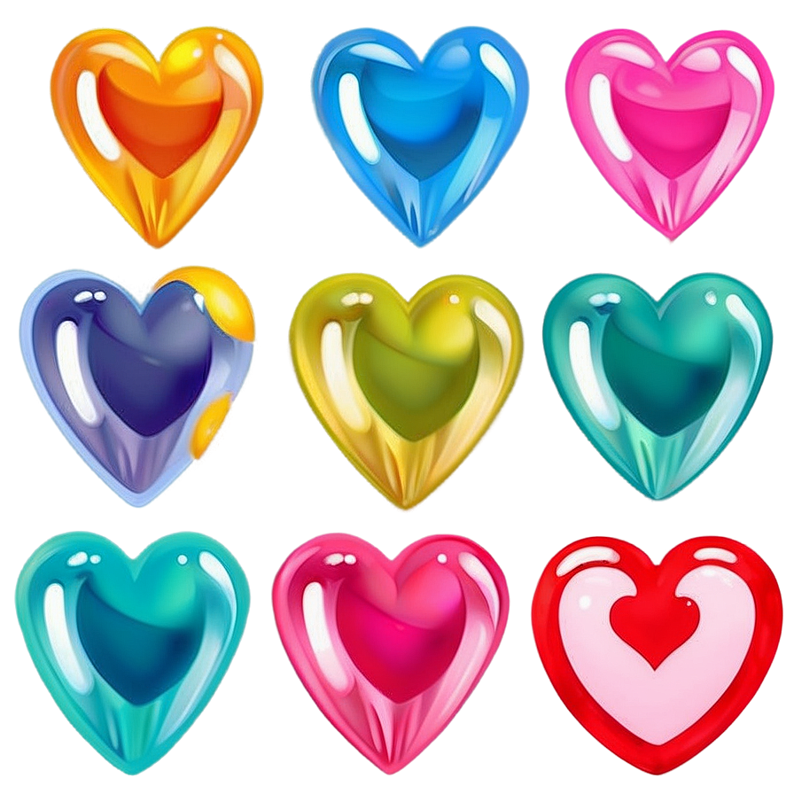 Swirling Hearts Emoji Transparent Art Mia PNG Image