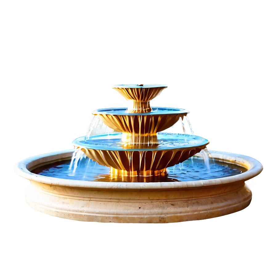 Swirling Spiral Fountain Png Bwn PNG Image