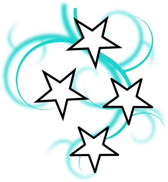 Swirling Star Tattoo Design PNG Image