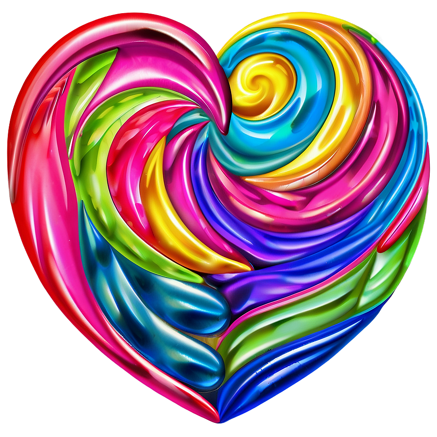 Swirly Heart Design Png Sqf33 PNG Image