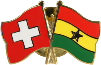 Swissand Ghanaian Flags Pin PNG Image